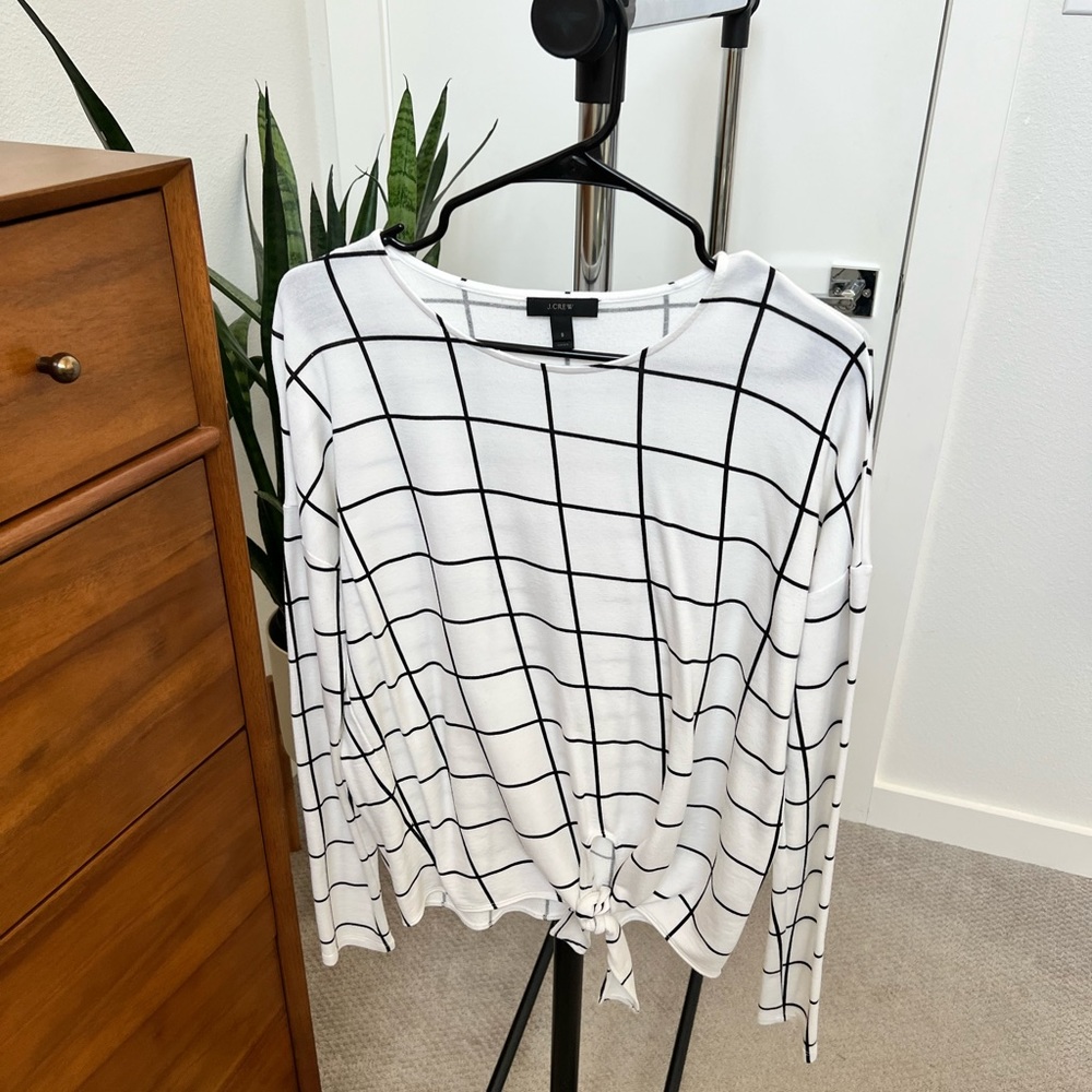 J Crew tie front top